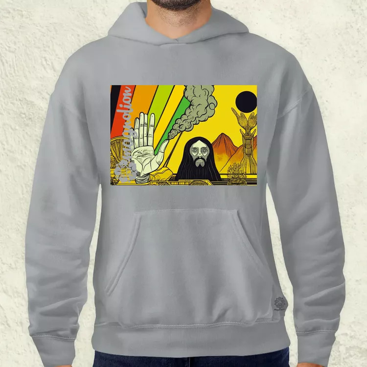 Spirituális béke v19 férfi pulóver