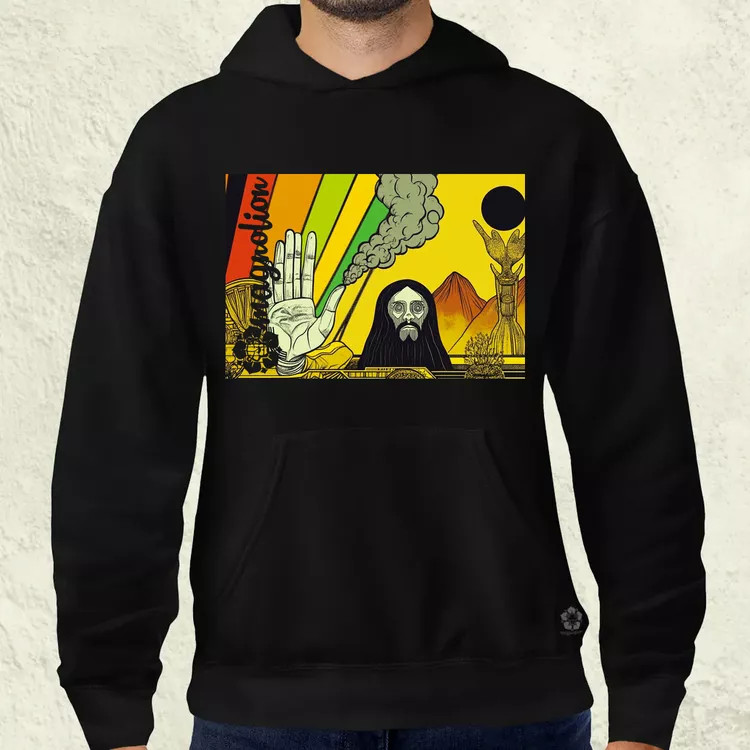 Spirituális béke v19 férfi pulóver