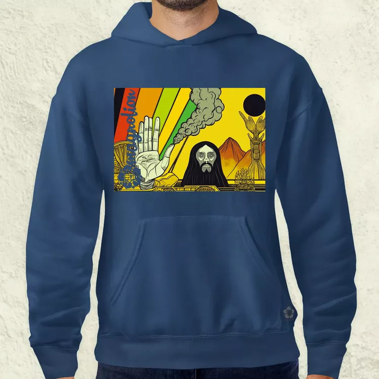 Spirituális béke v19 férfi pulóver