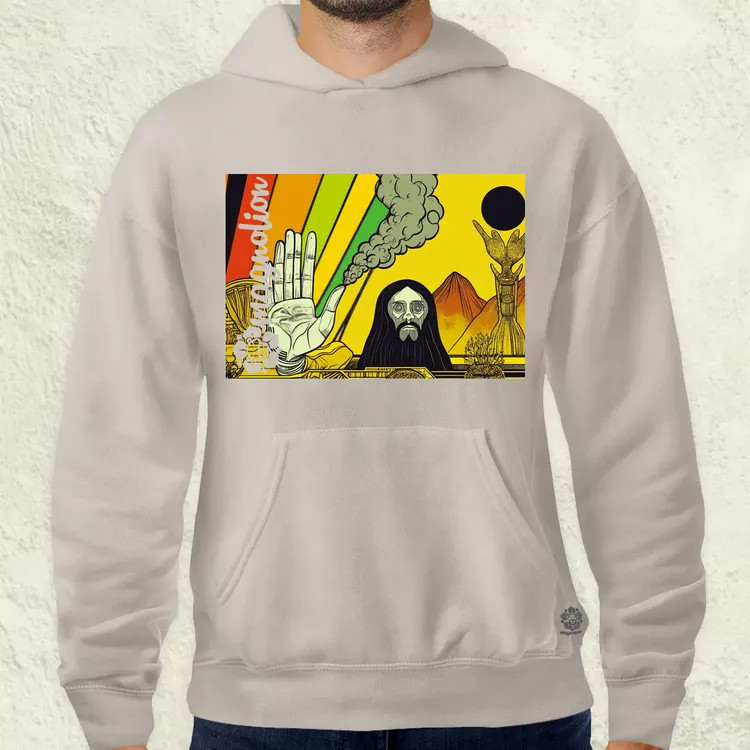 Spirituális béke v19 férfi pulóver