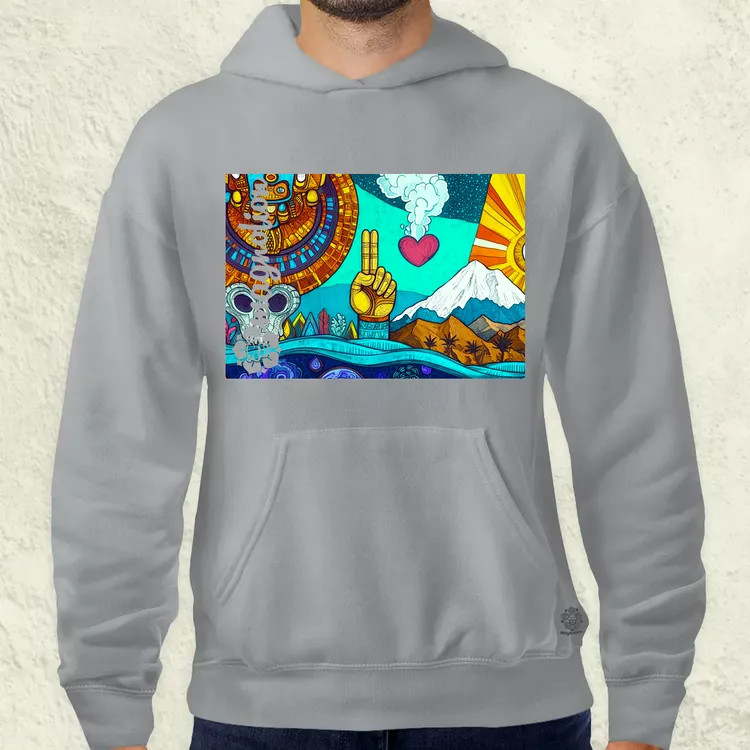 Spirituális béke v4 férfi pulóver
