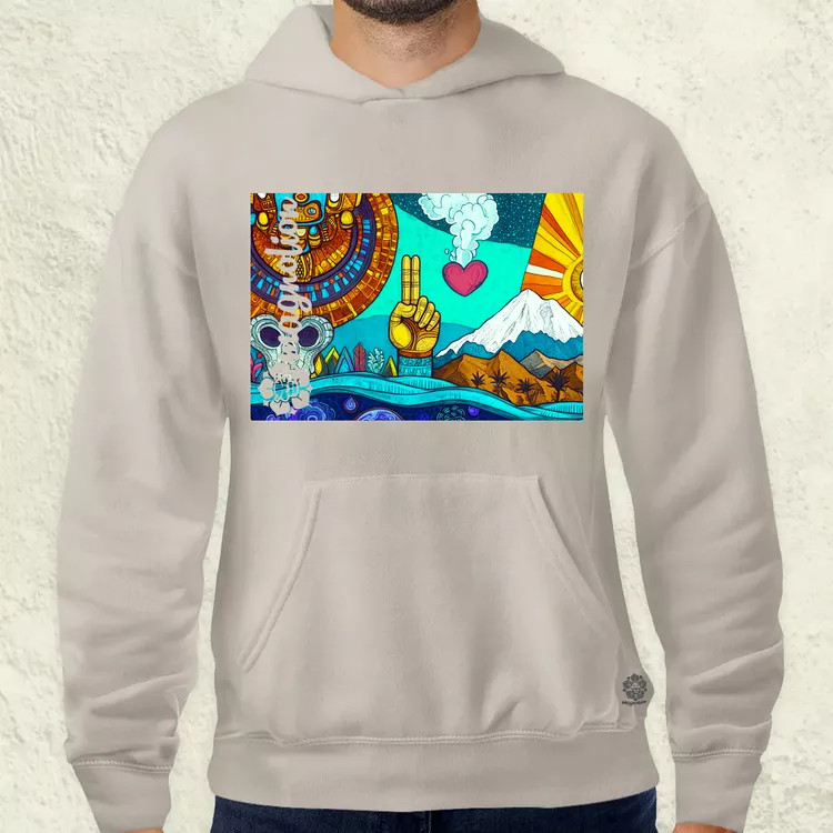 Spirituális béke v4 férfi pulóver