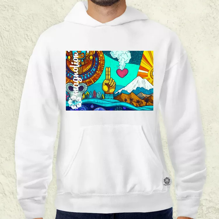 Spirituális béke v4 férfi pulóver