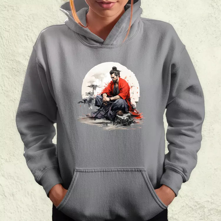 Szamuráj meditál v2 női pulóver
