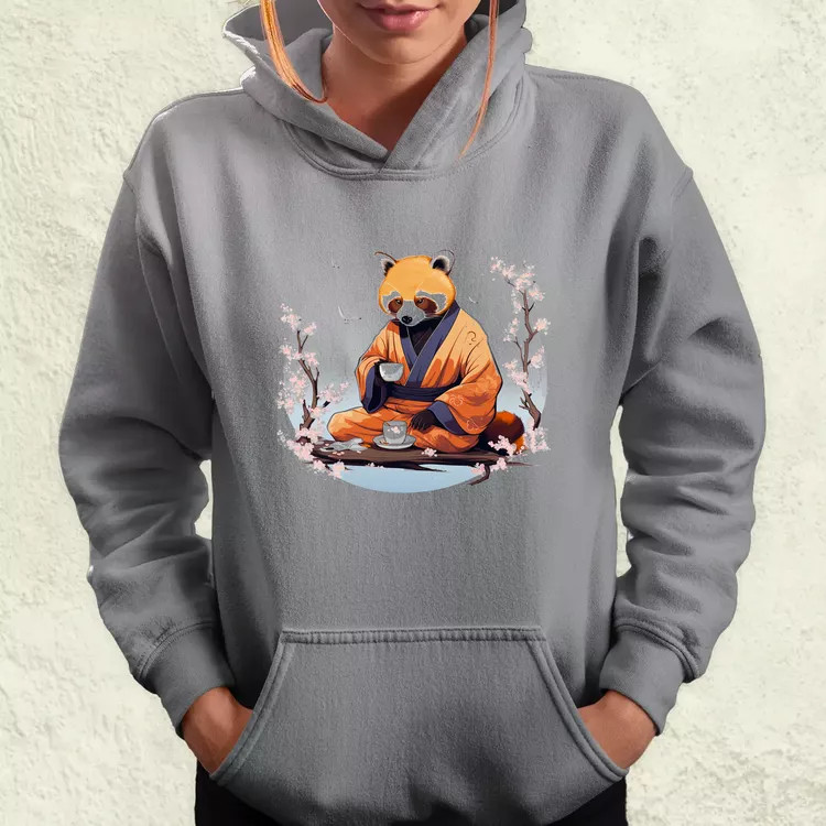 Vörös panda teázik v1 női pulóver