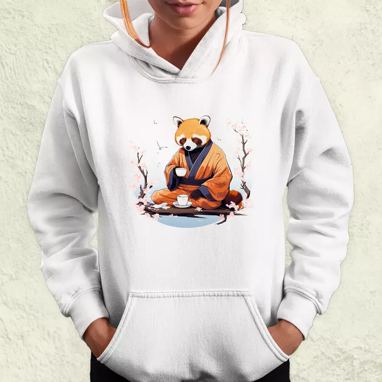 Vörös panda teázik v1 női pulóver