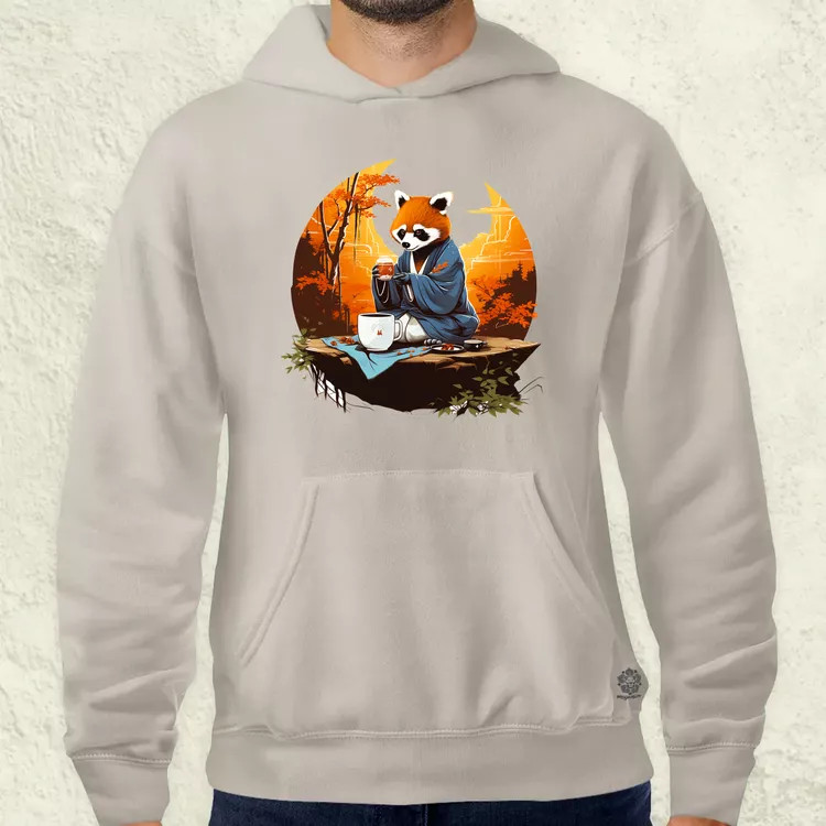 Vörös panda teázik v4 férfi pulóver
