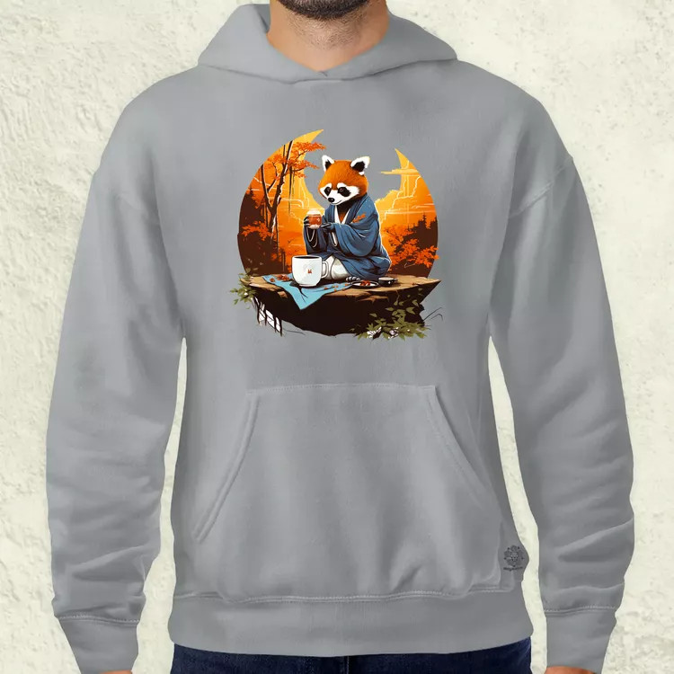 Vörös panda teázik v4 férfi pulóver