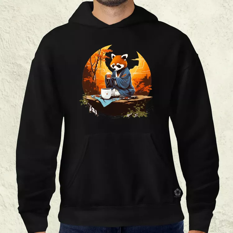Vörös panda teázik v4 férfi pulóver