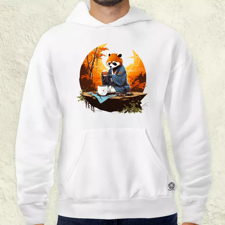 Vörös panda teázik v4 férfi pulóver