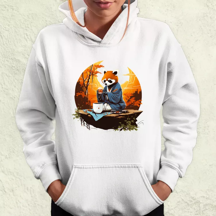 Vörös panda teázik v4 női pulóver
