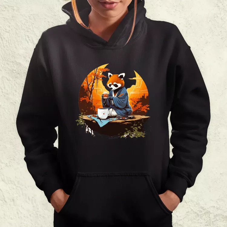 Vörös panda teázik v4 női pulóver