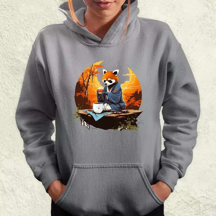 Vörös panda teázik v4 női pulóver