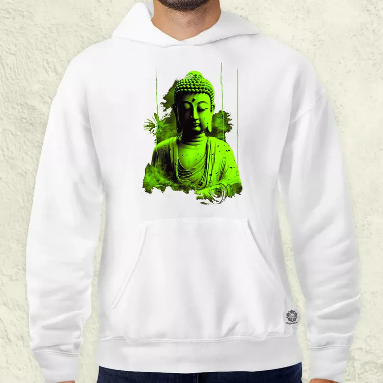 Zöld Buddha férfi pulóver