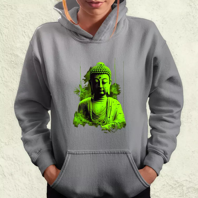 Zöld Buddha női pulóver