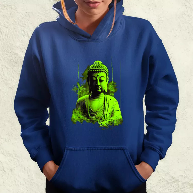 Zöld Buddha női pulóver