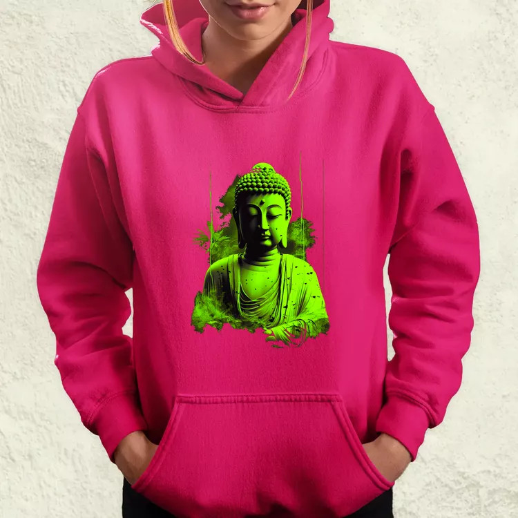 Zöld Buddha női pulóver