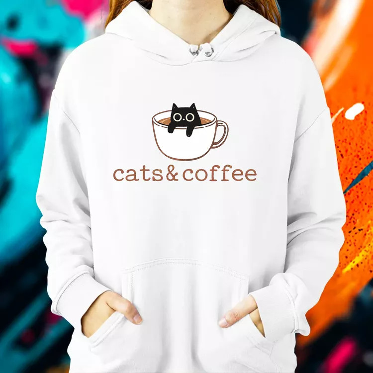 Cats and Coffee női pulóver