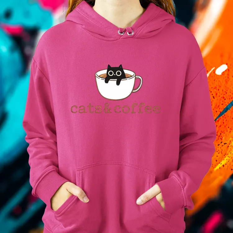 Cats and Coffee női pulóver