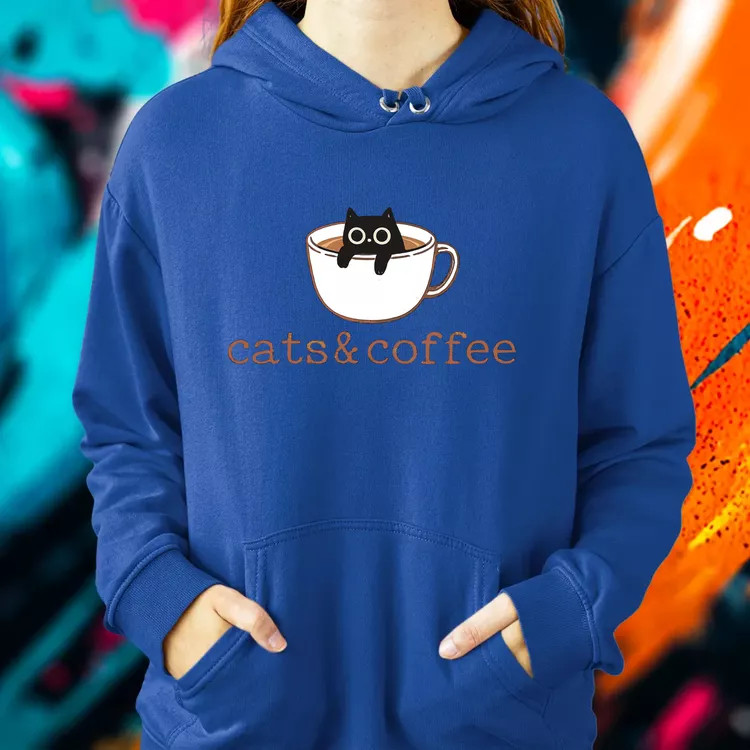 Cats and Coffee női pulóver