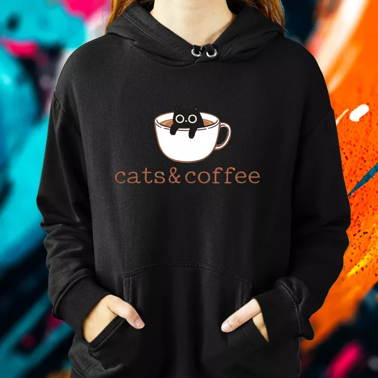Cats and Coffee női pulóver