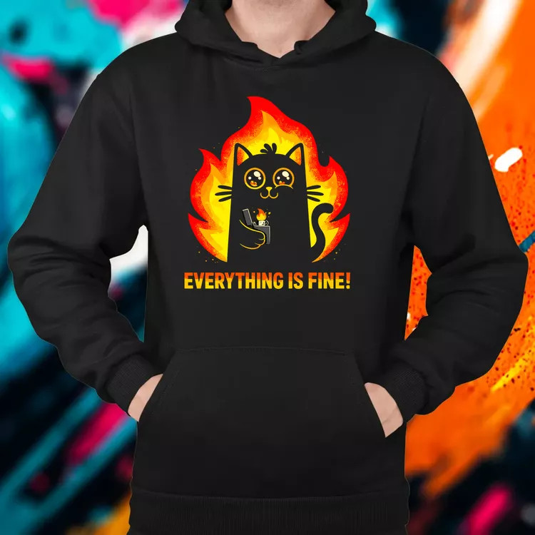Everything is fine! férfi pulóver