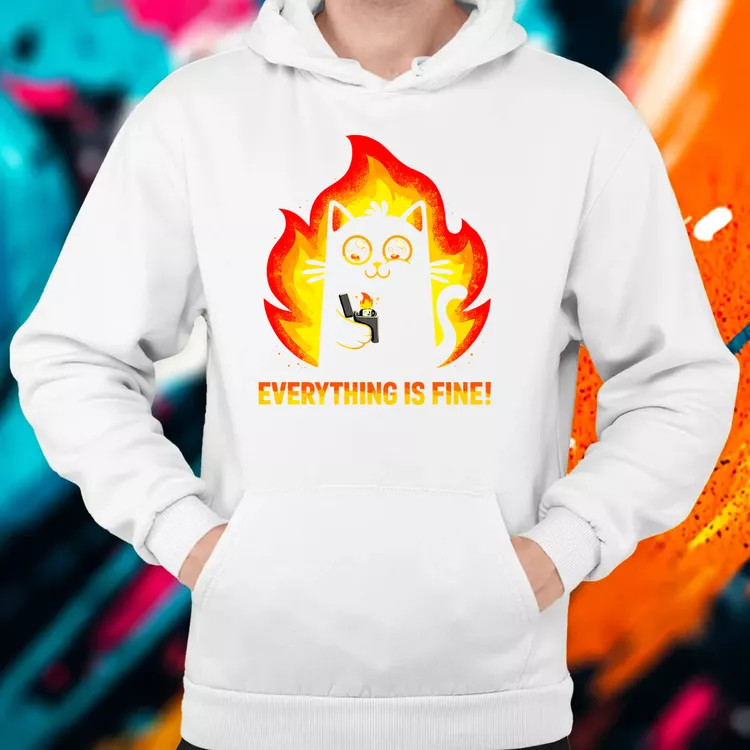 Everything is fine! férfi pulóver
