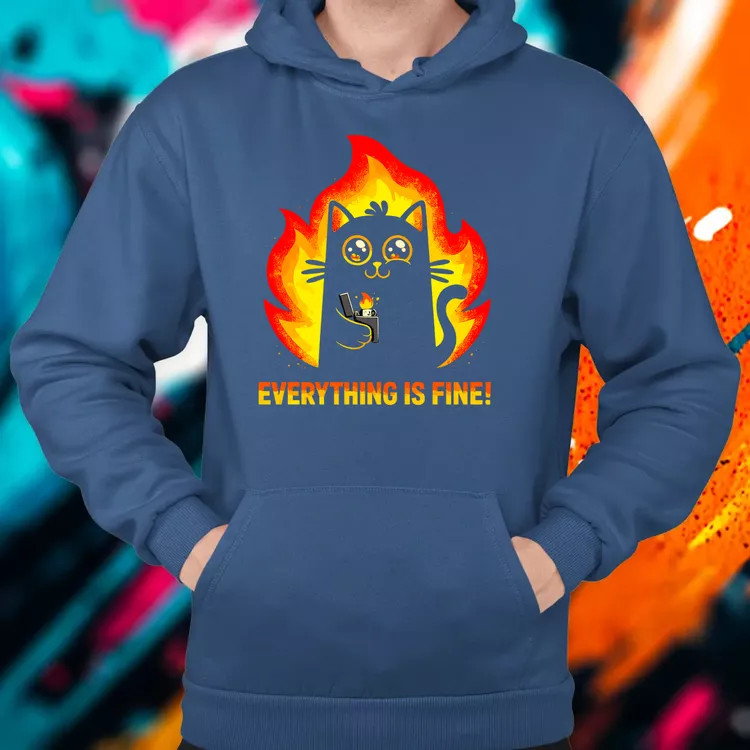 Everything is fine! férfi pulóver
