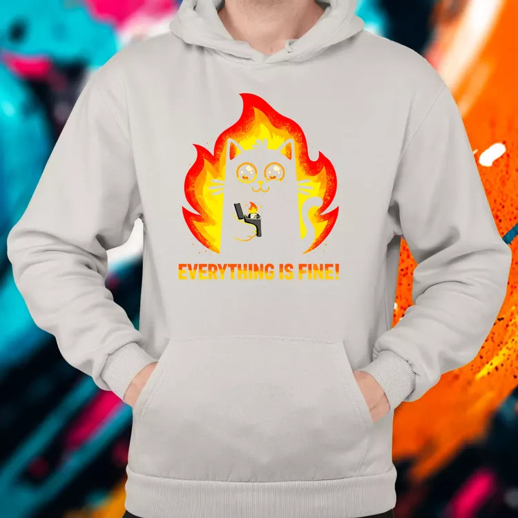 Everything is fine! férfi pulóver