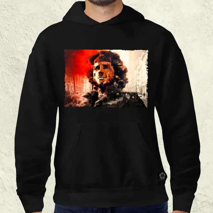 Pareidolia Che Guevara város fantázia v2 férfi pulóver