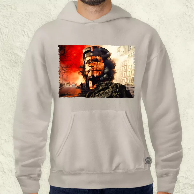 Pareidolia Che Guevara város fantázia v3 férfi pulóver
