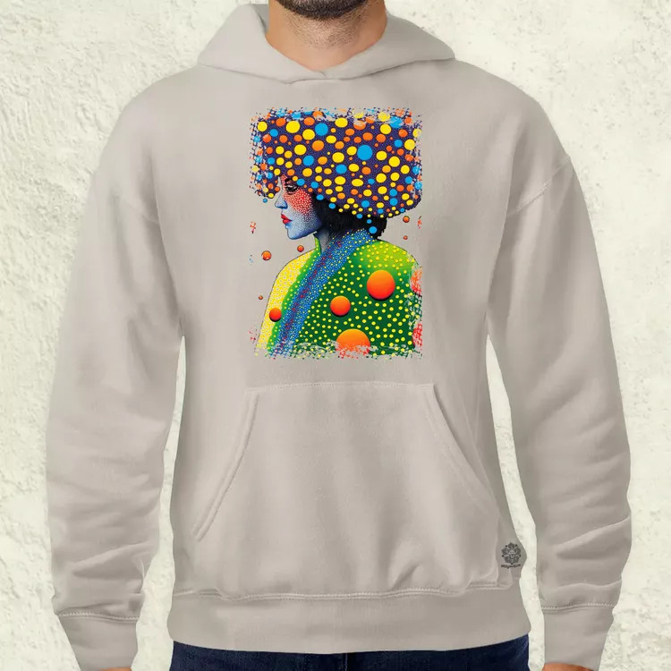 Pointillizmus a hidegben férfi pulóver
