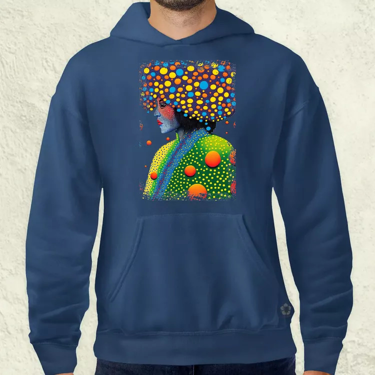 Pointillizmus a hidegben férfi pulóver