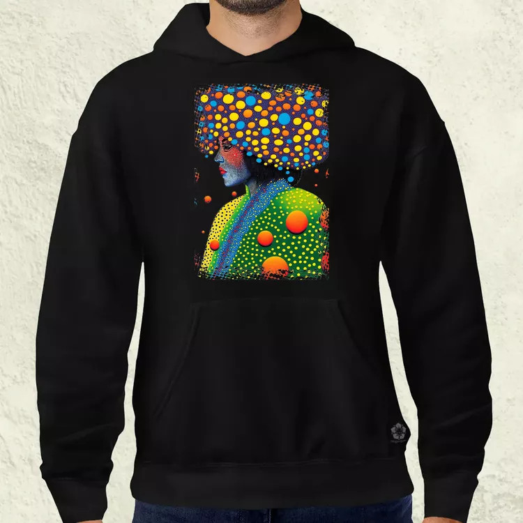 Pointillizmus a hidegben férfi pulóver