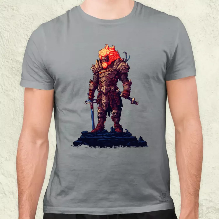 Pixelart harcos v1 férfi póló