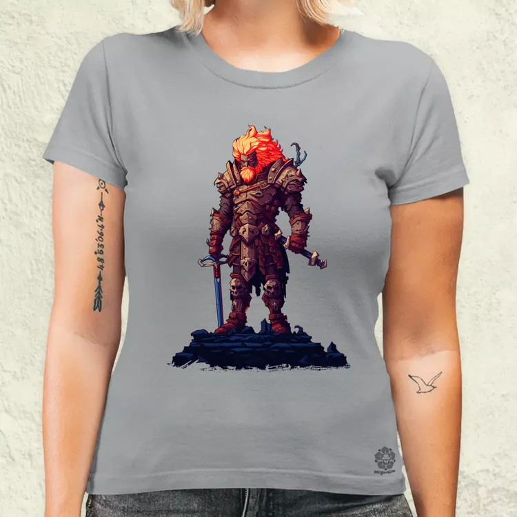 Pixelart harcos v1 női póló