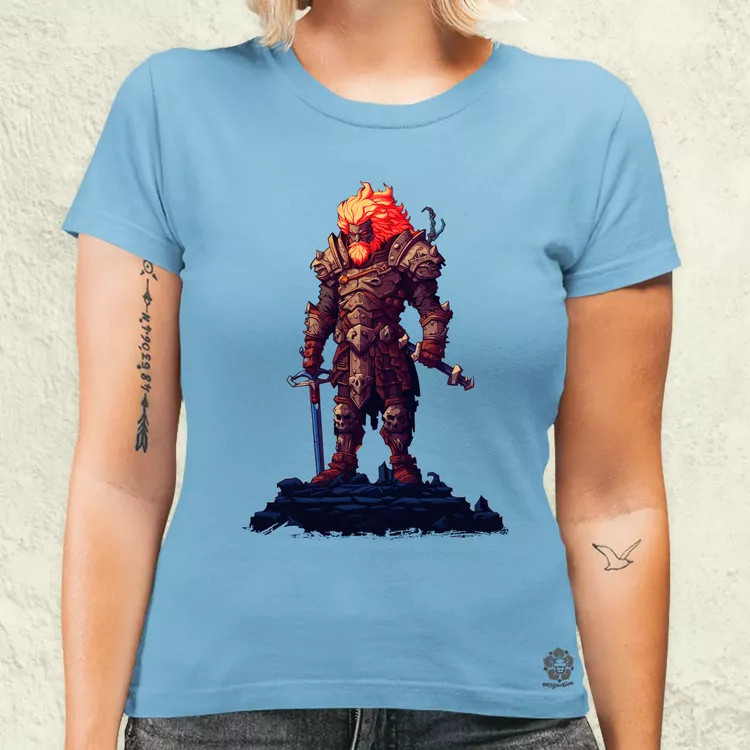 Pixelart harcos v1 női póló