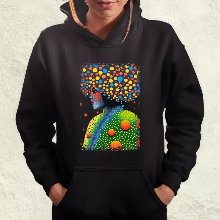 Pointillizmus a hidegben női pulóver