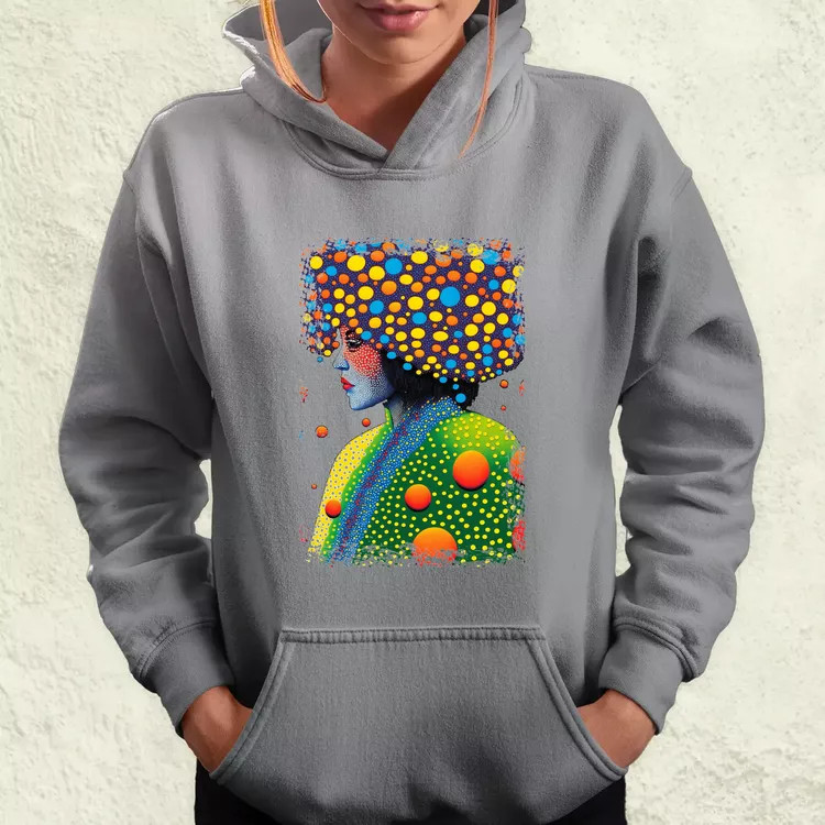 Pointillizmus a hidegben női pulóver