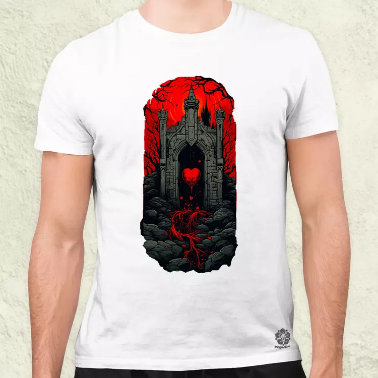 Pixelart kripta fantázia v2 férfi póló
