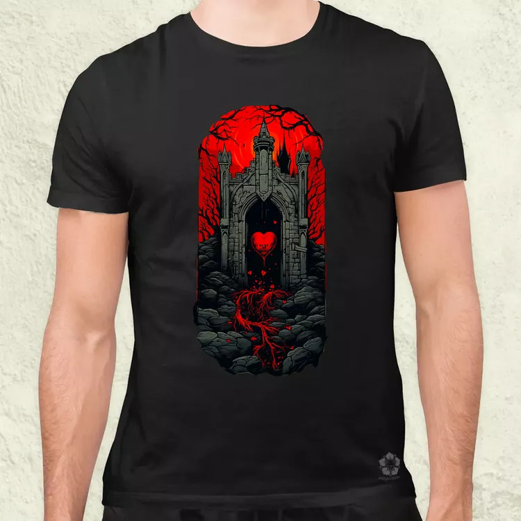 Pixelart kripta fantázia v2 férfi póló