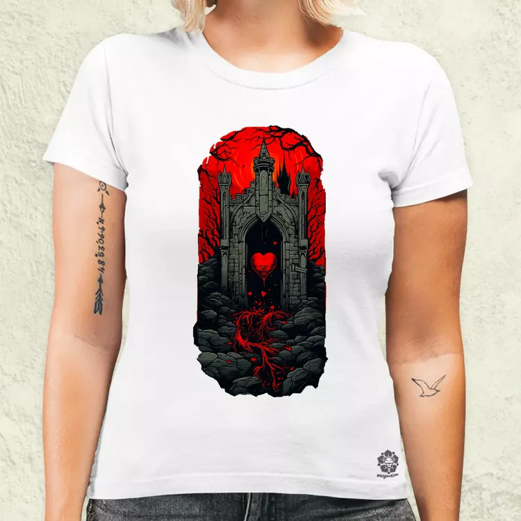 Pixelart kripta fantázia v2 női póló