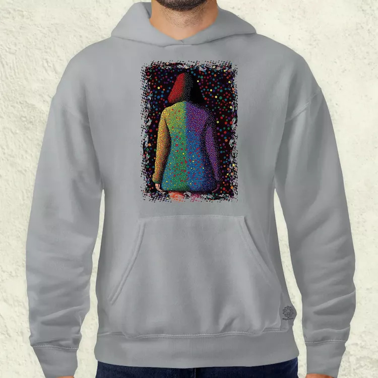 Pointillizmus búcsú férfi pulóver