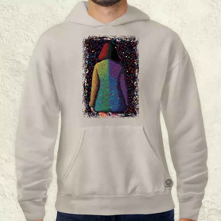 Pointillizmus búcsú férfi pulóver