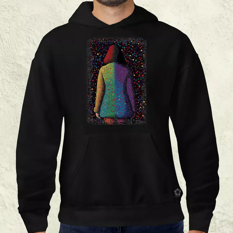 Pointillizmus búcsú férfi pulóver