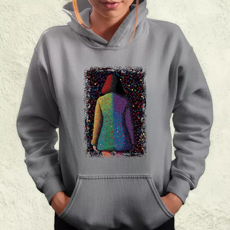 Pointillizmus búcsú női pulóver