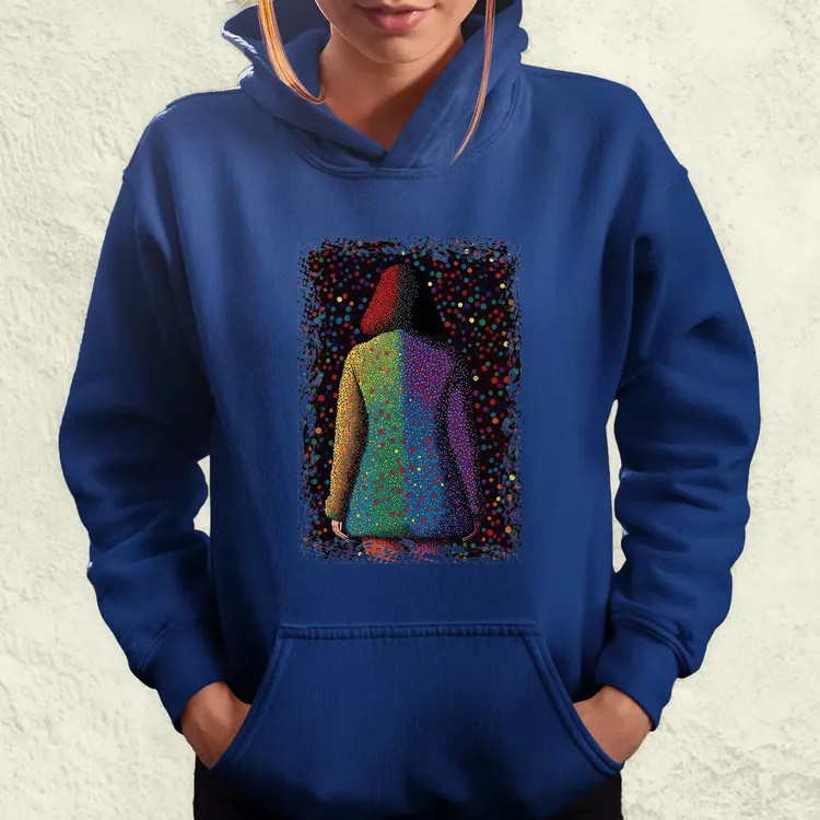Pointillizmus búcsú női pulóver