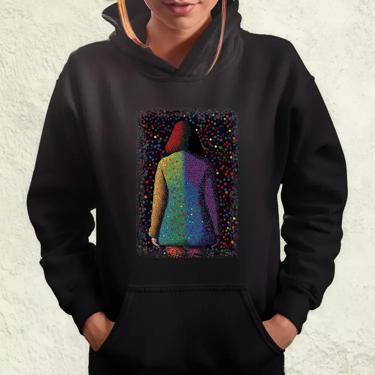 Pointillizmus búcsú női pulóver