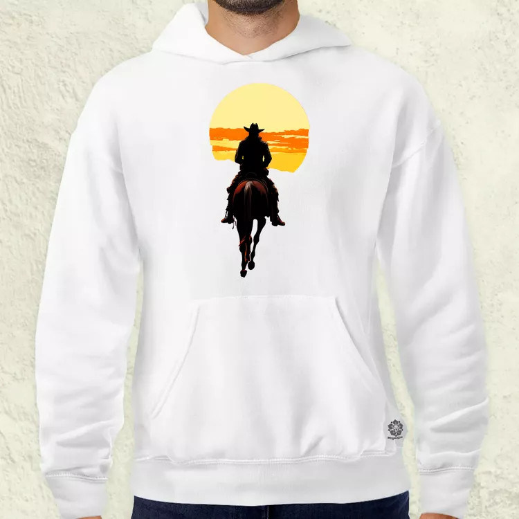 Cowboy illusztráció v3 férfi pulóver