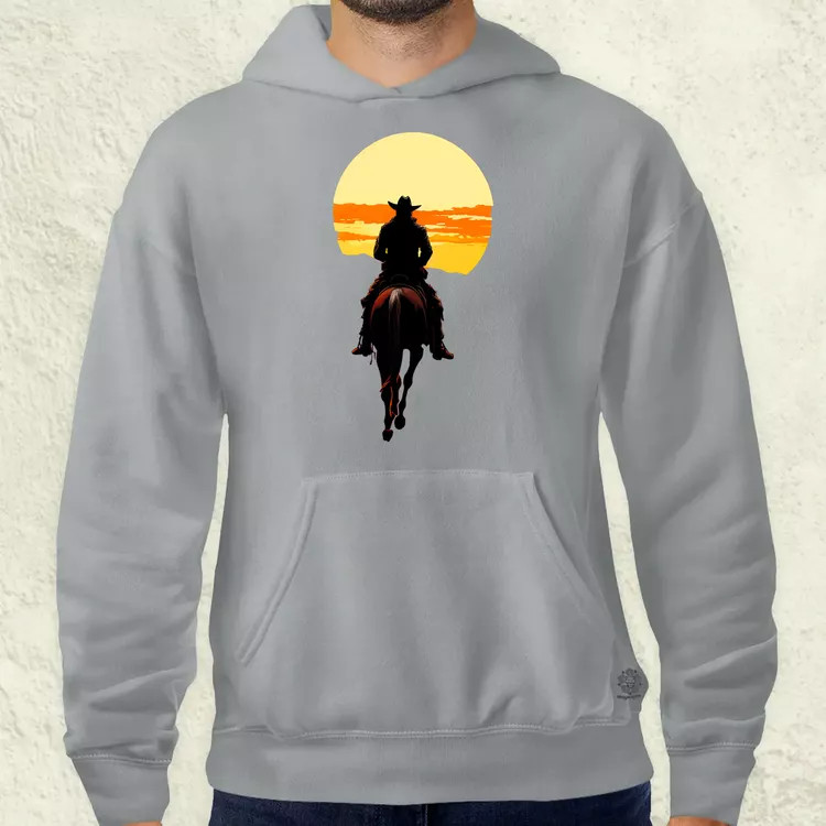 Cowboy illusztráció v3 férfi pulóver